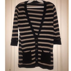 Tan and black cardigan